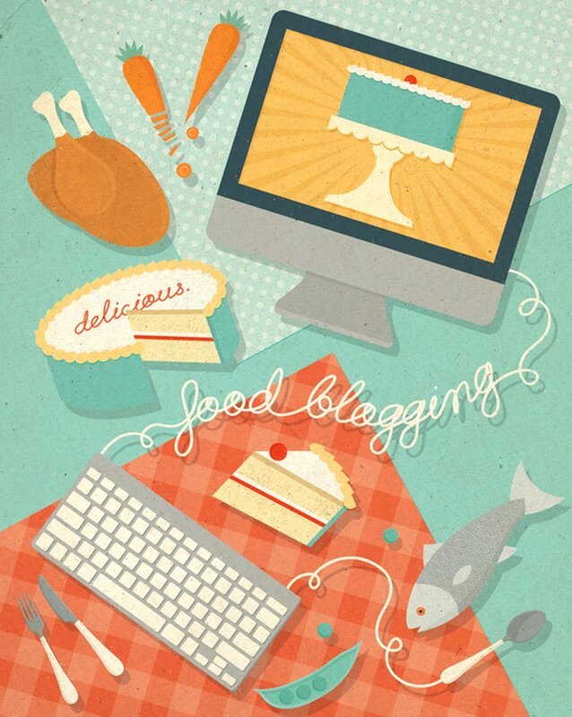 Food blogging illustration