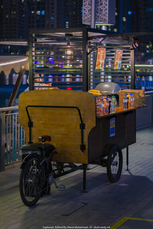 Food Cart on Sidewalk