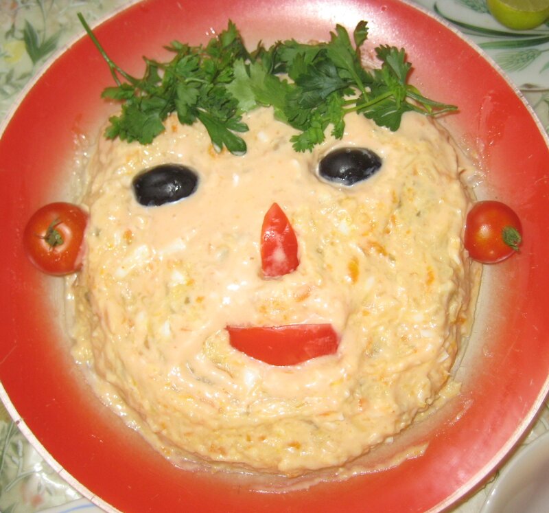Food Face with Vegetables