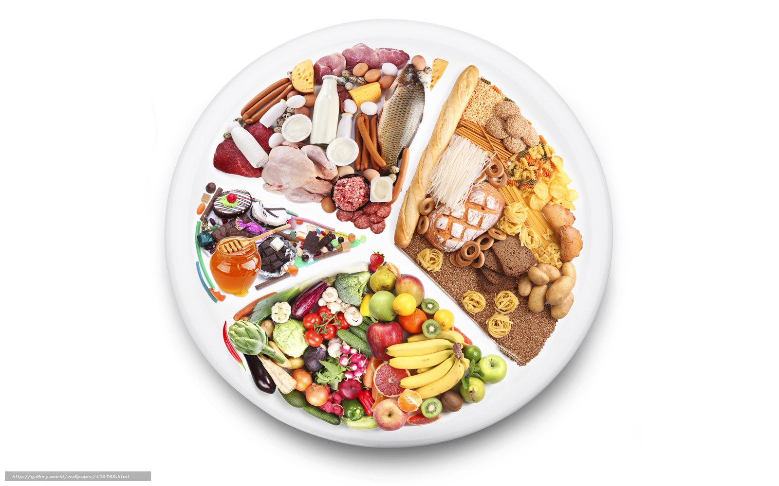 food groups on a plate