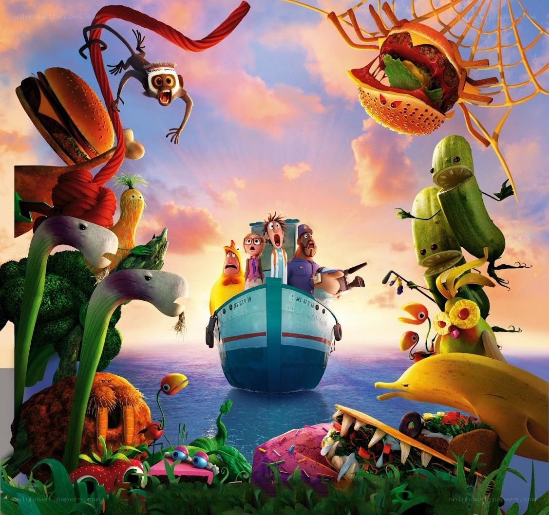 Food monsters attack a boat