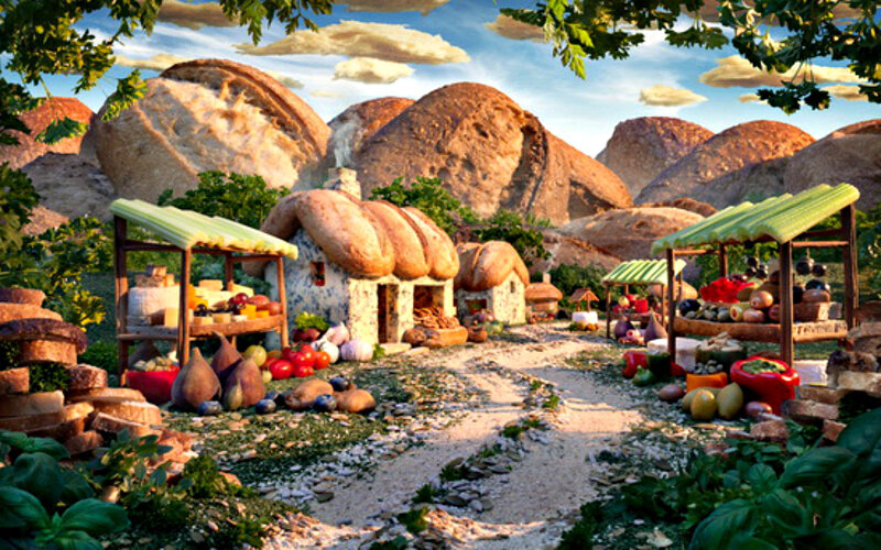 Food Village Landscape