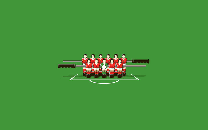 foosball team on field