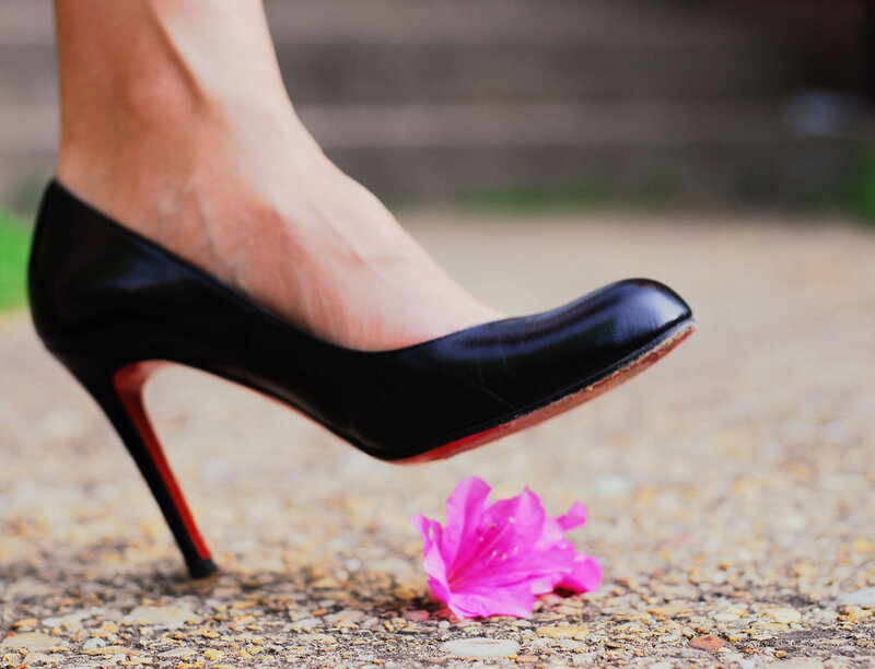 Foot in Black High Heel — Calm