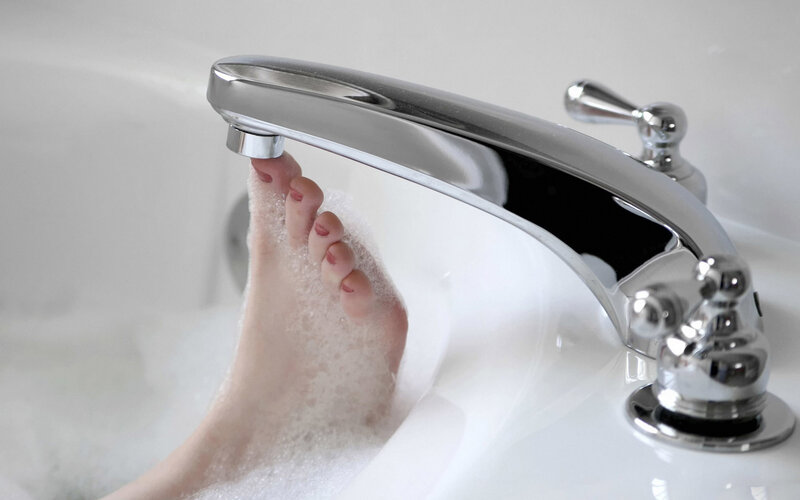 Foot in Bubble Bath
