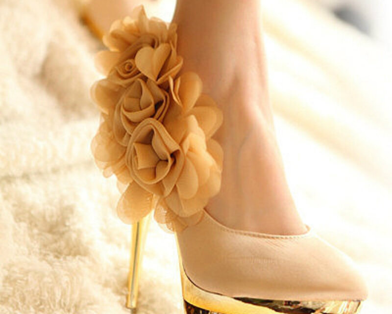 Foot in High-heeled Shoe — Beige