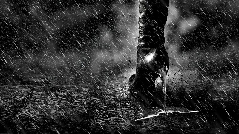 foot in rain with high heels
