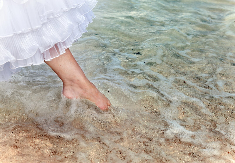 Foot in White Dress