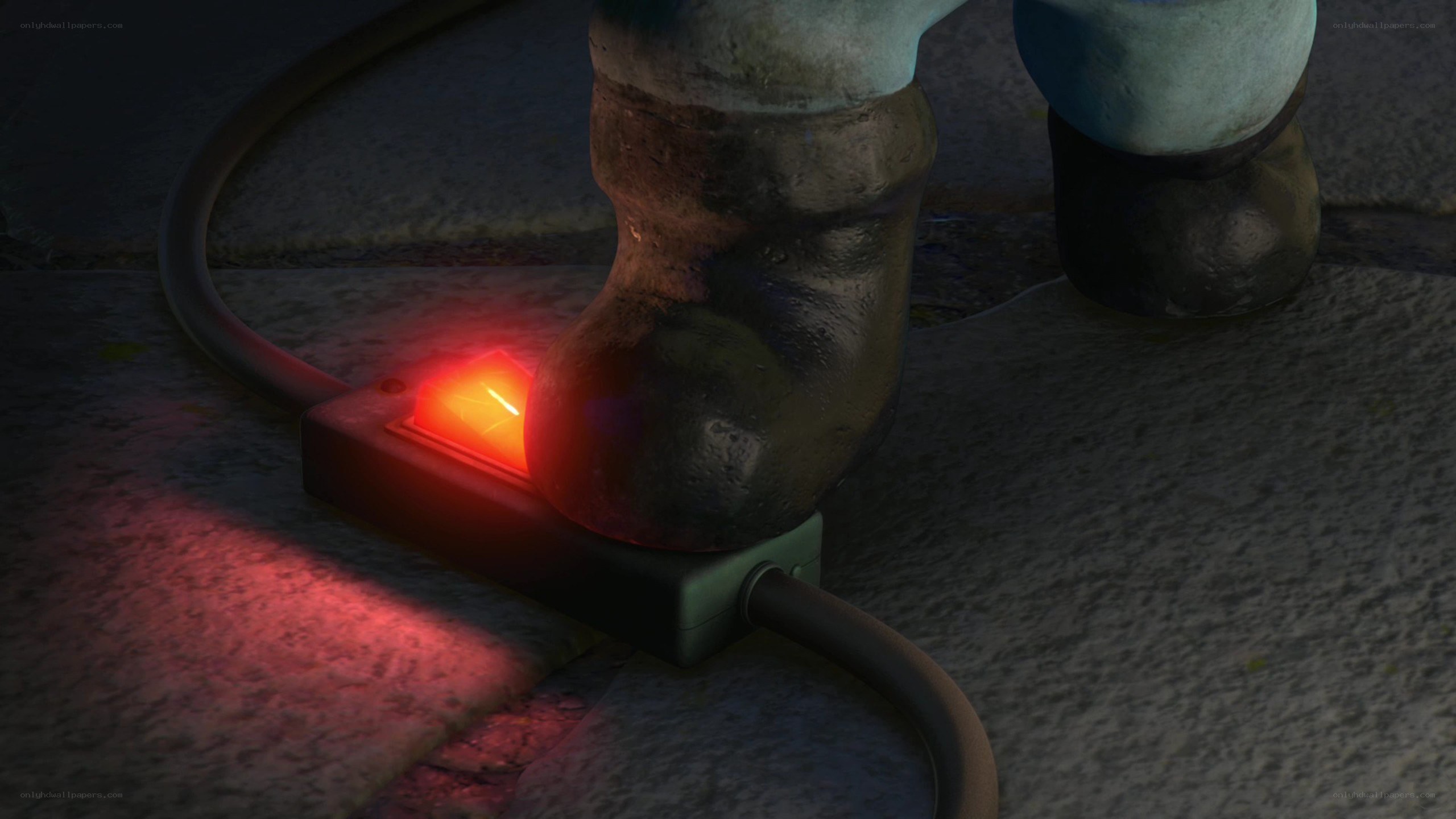 foot on power strip