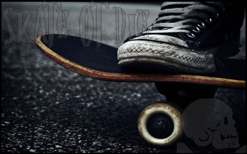 Foot on Skateboard — Black