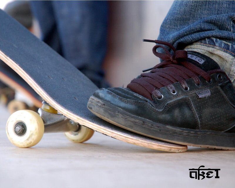Foot on Skateboard