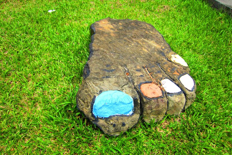 Foot-shaped Rock Sculpture