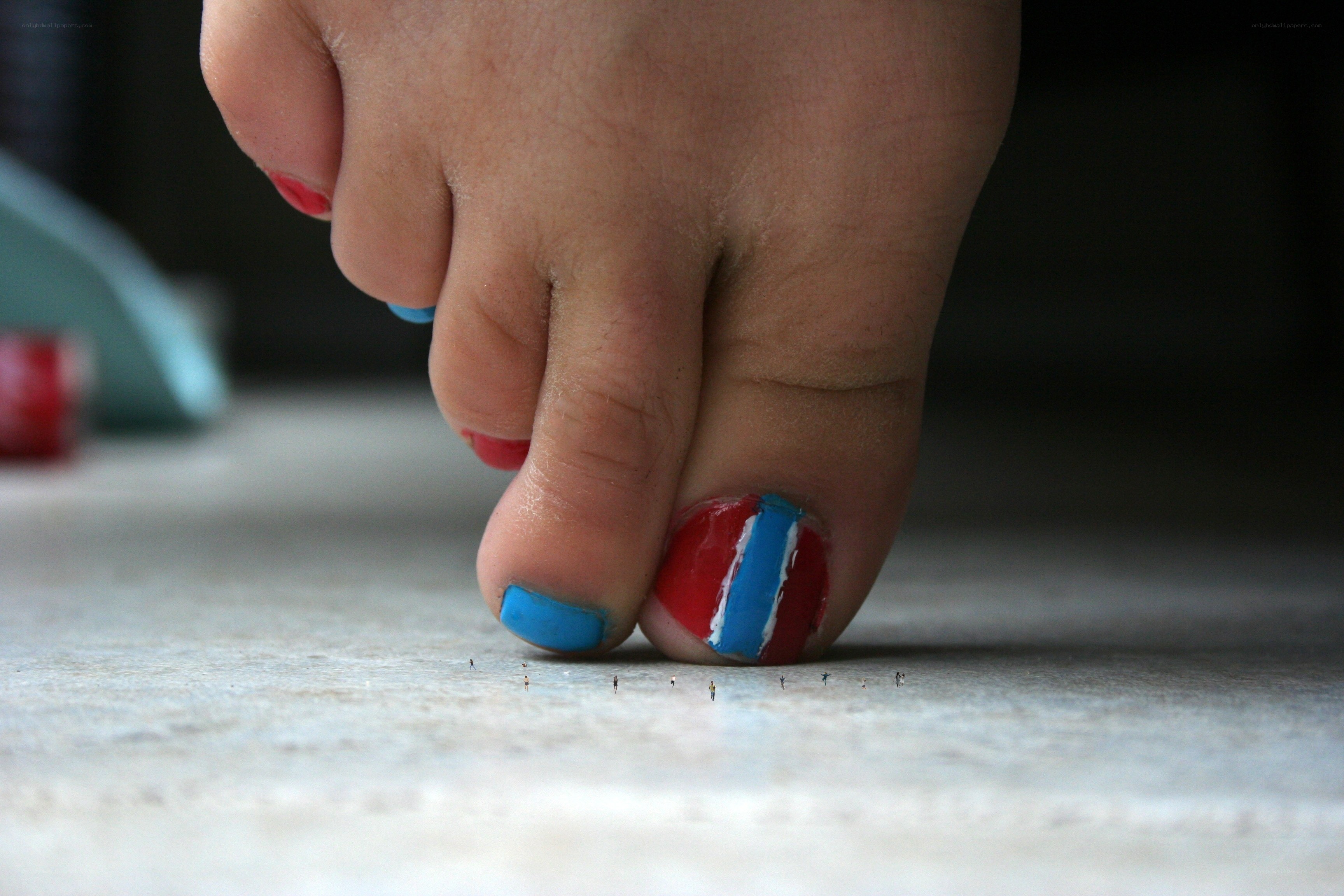 foot with painted toenails