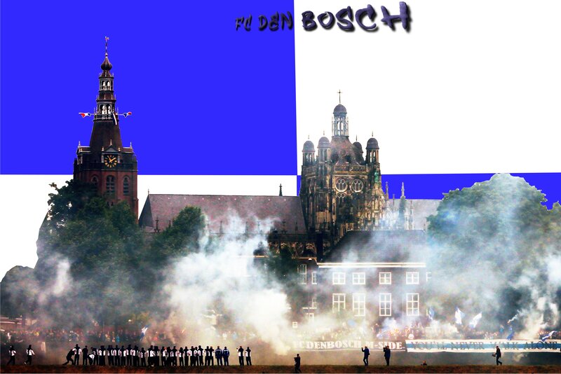 Football Fans Celebrating — Blue