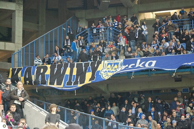 Football fans in stadium