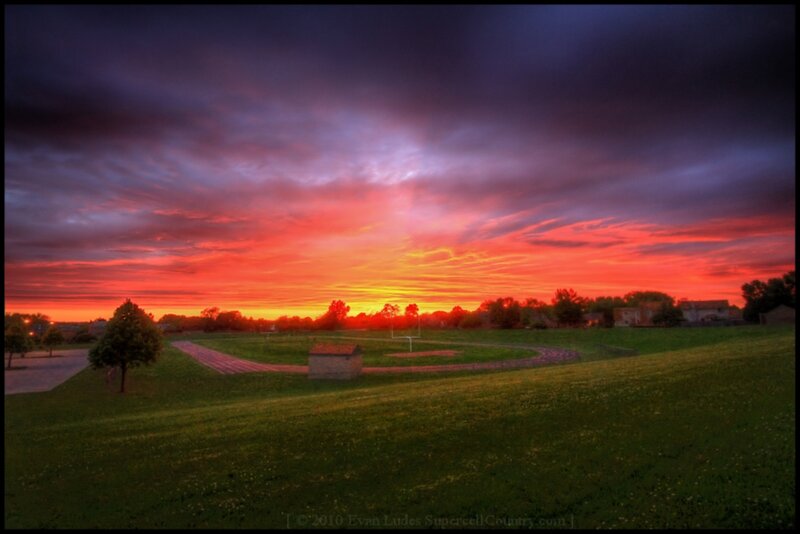 Football Field at Sunset