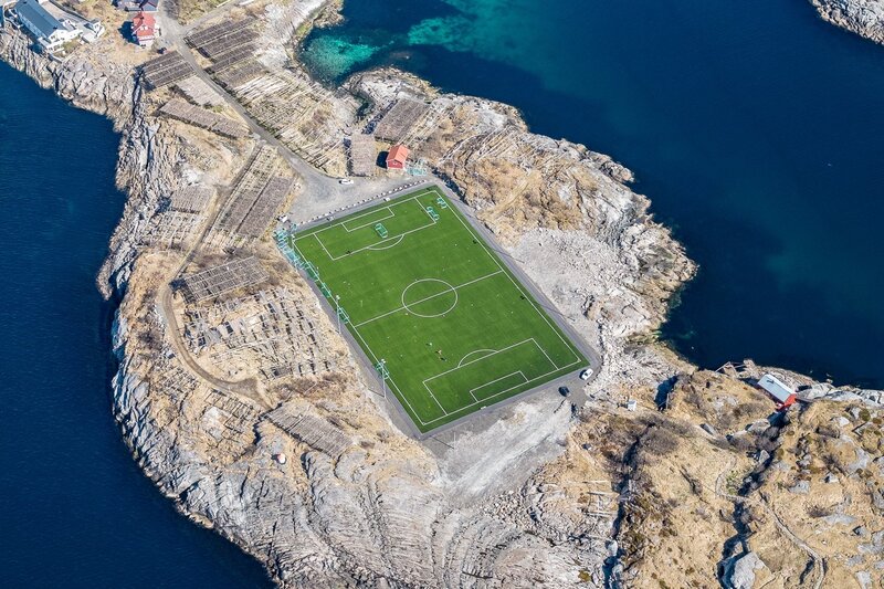 Football Field on Cliff