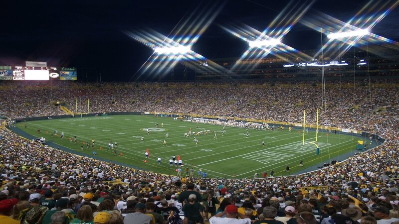 Football Game at Night — Green