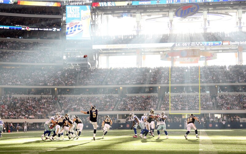 Football game at stadium