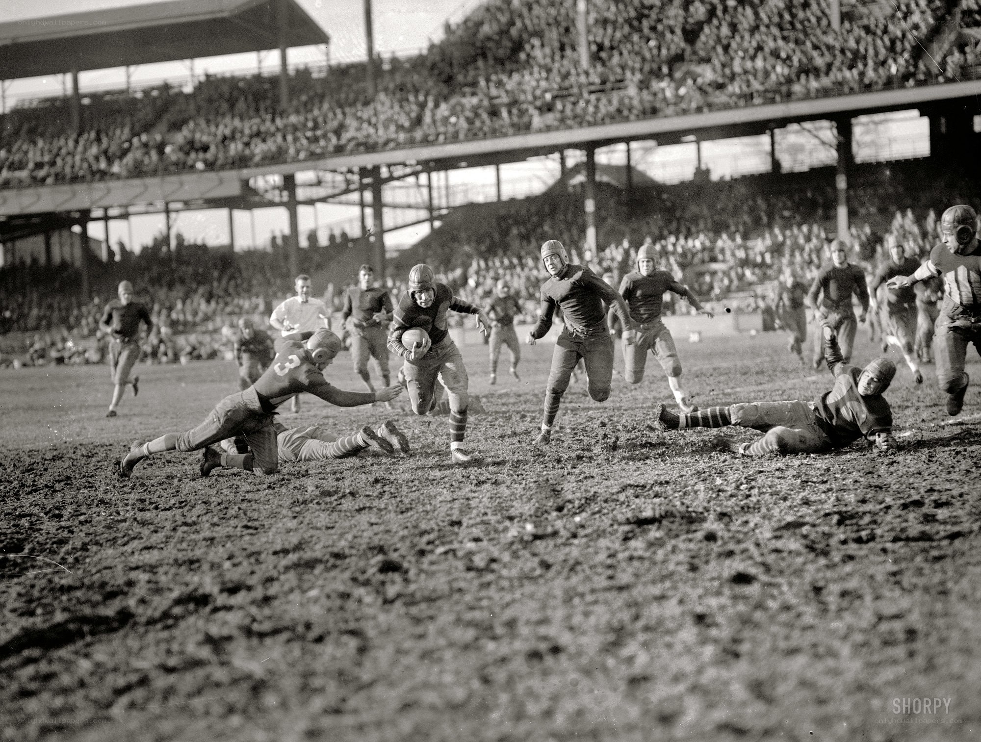 Football game in progress