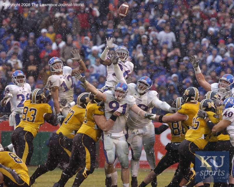 Football game in snow