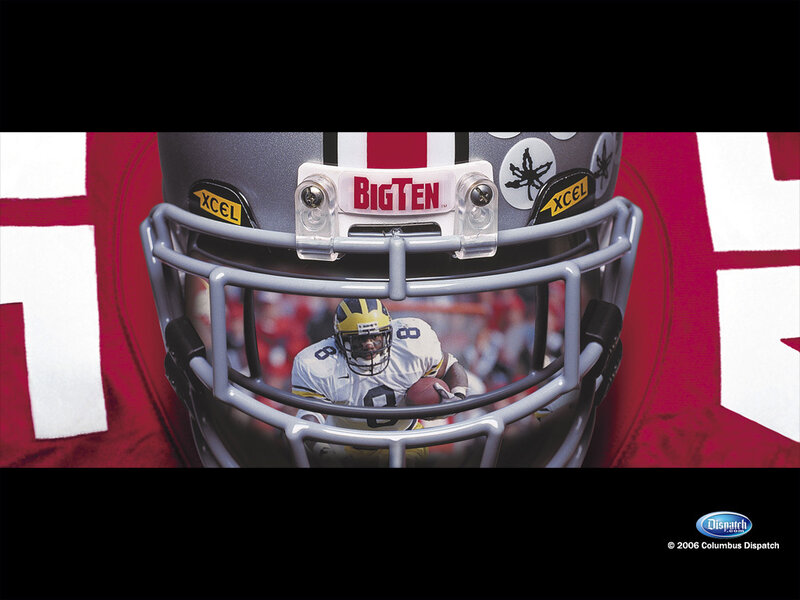 Football helmet with player reflection