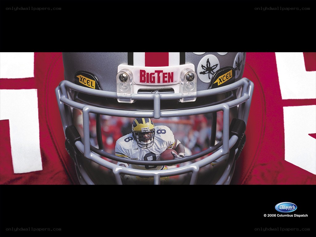 Football helmet with player reflection
