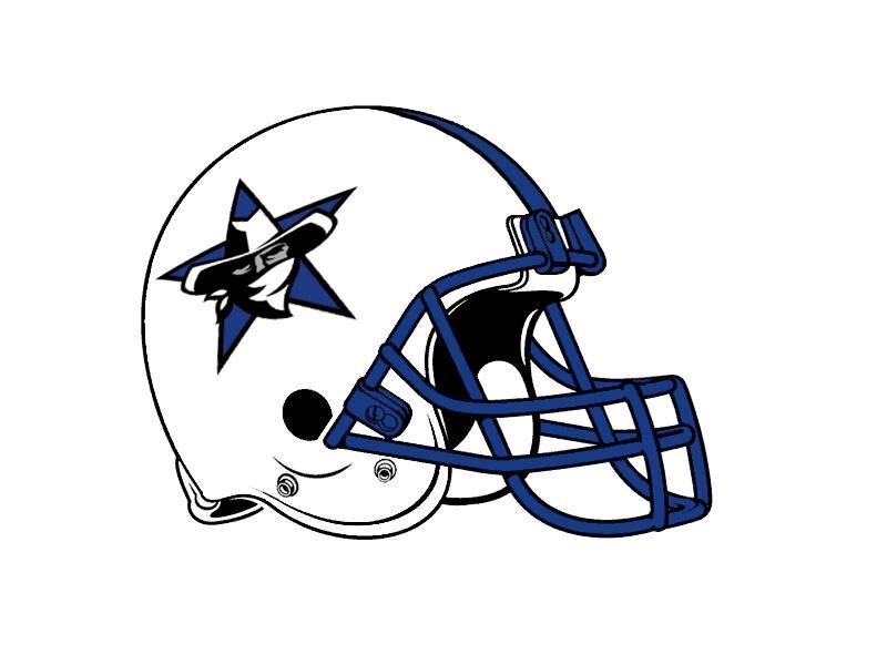 football helmet with star logo