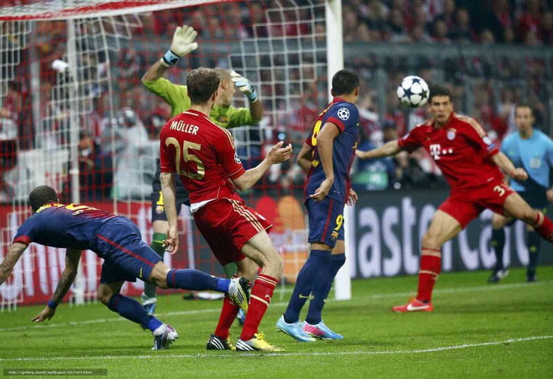 Football match action at goal