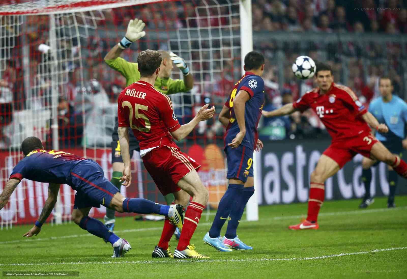 Football match action at goal