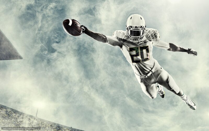 Football Player Catching Ball — White