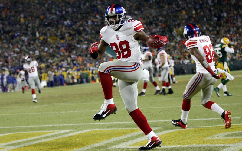 Football player celebrating a touchdown