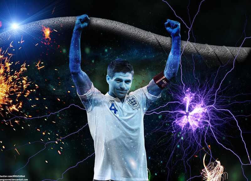 Football Player Celebrating — Blue, Dramatic, Night, Digital Art