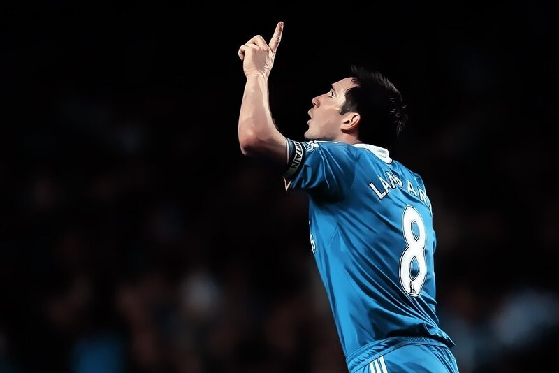 Football Player Celebrating — Blue, Dramatic, Night, Photograph, Jersey, Stadium