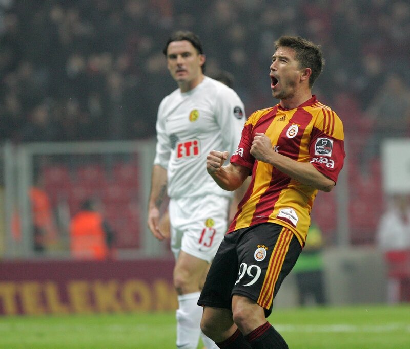 Football player celebrating goal