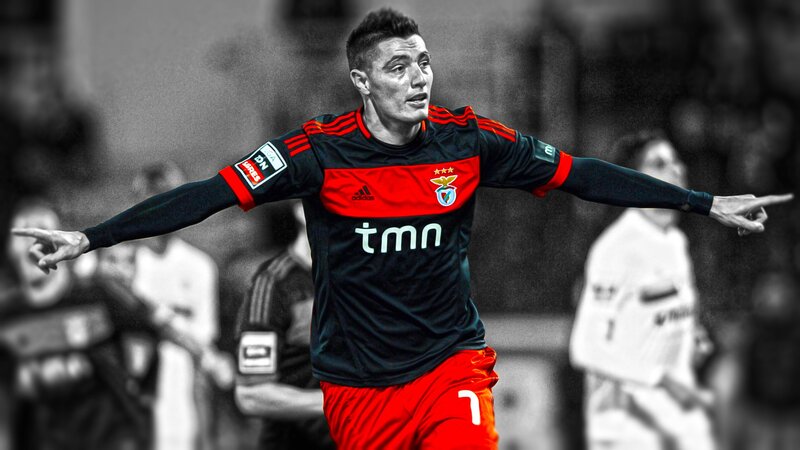 football player celebrating goal