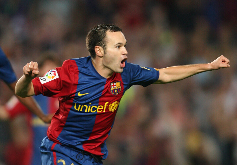 football player celebrating goal