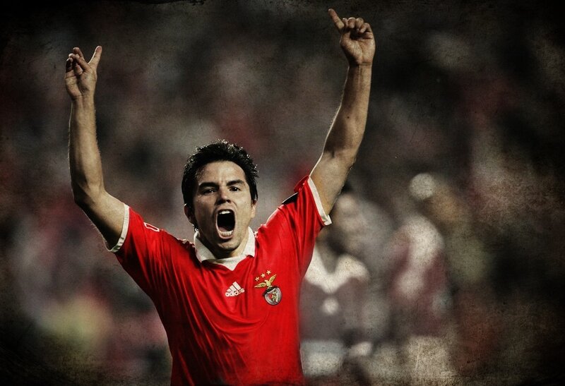 football player celebrating goal