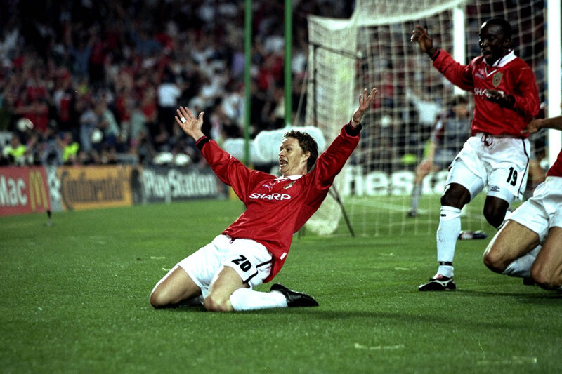 Football player celebrating goal