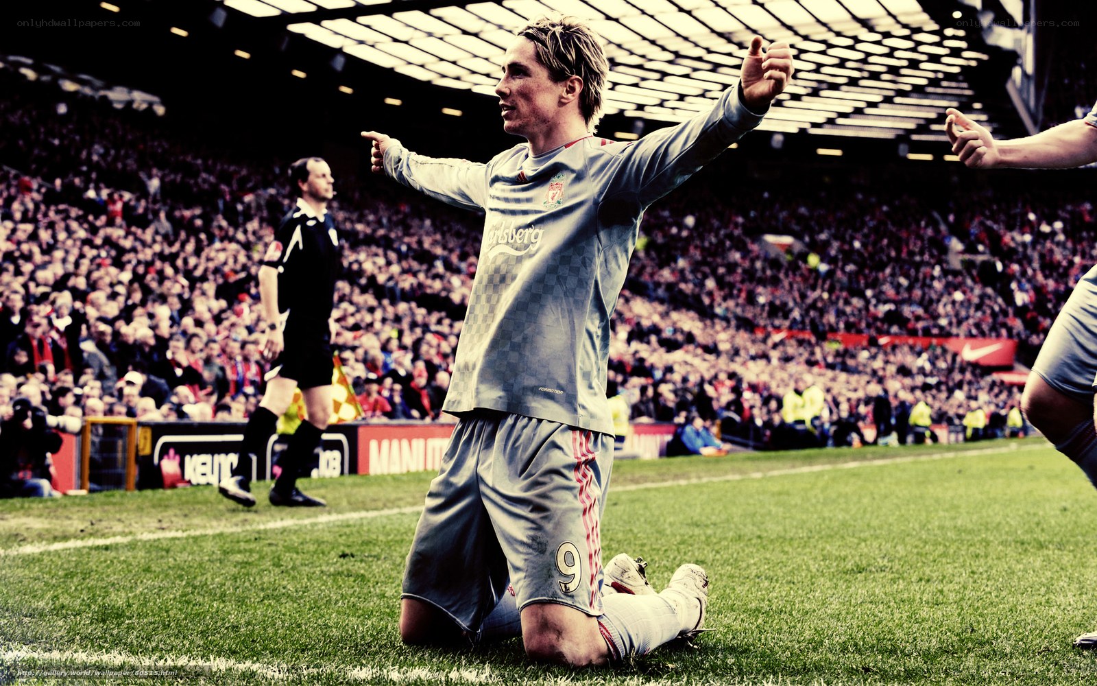 Football player celebrating goal