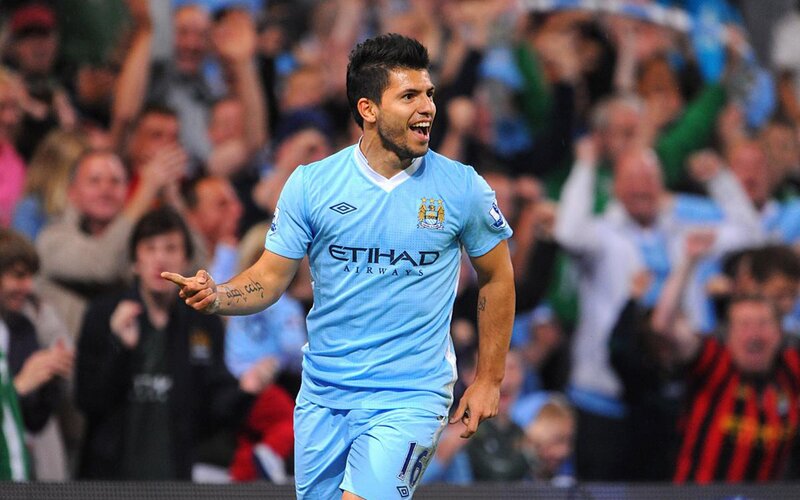 Football Player Celebrating — Light Blue, Excited
