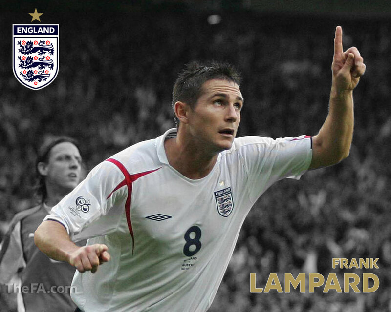 Football Player Celebrating — White, Dynamic, Photograph, England Crest