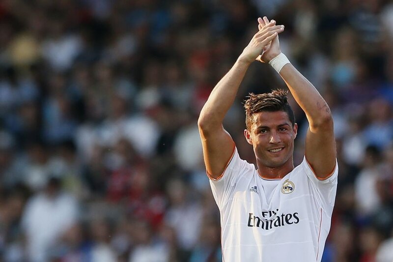 Football Player Clapping — White, Celebratory, Afternoon