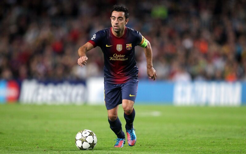 Football Player Dribbling Ball — Green, Focused