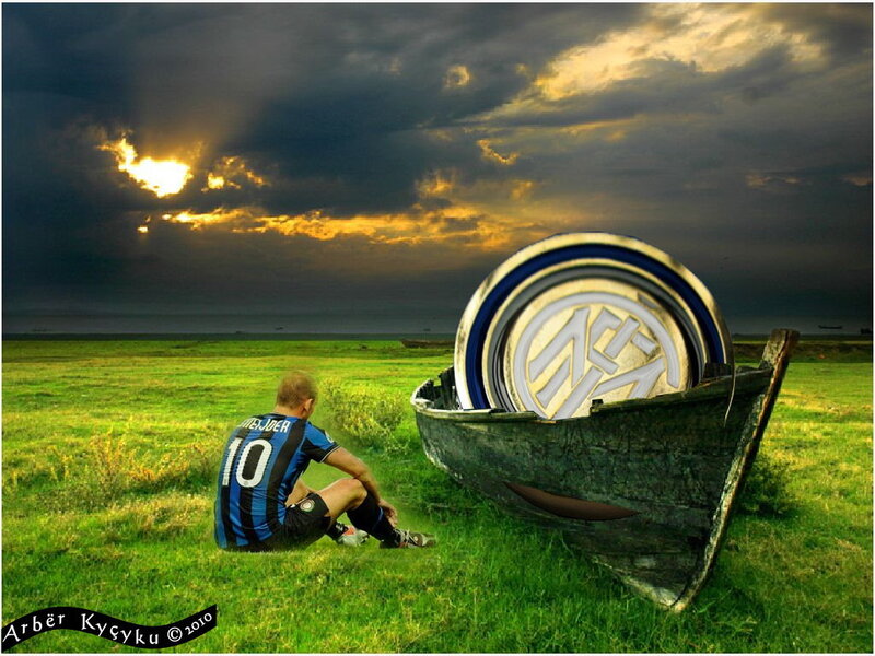 Football player in a field
