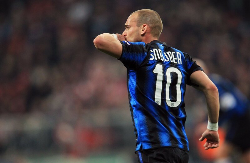 Football Player in Blue Jersey — Focused, Night, Photograph, Stadium