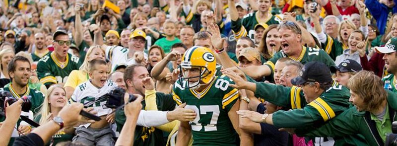 Football Player in Crowd