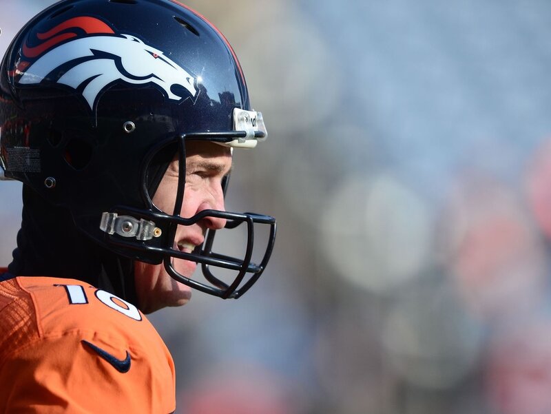 Football Player in Helmet — Orange, Focused