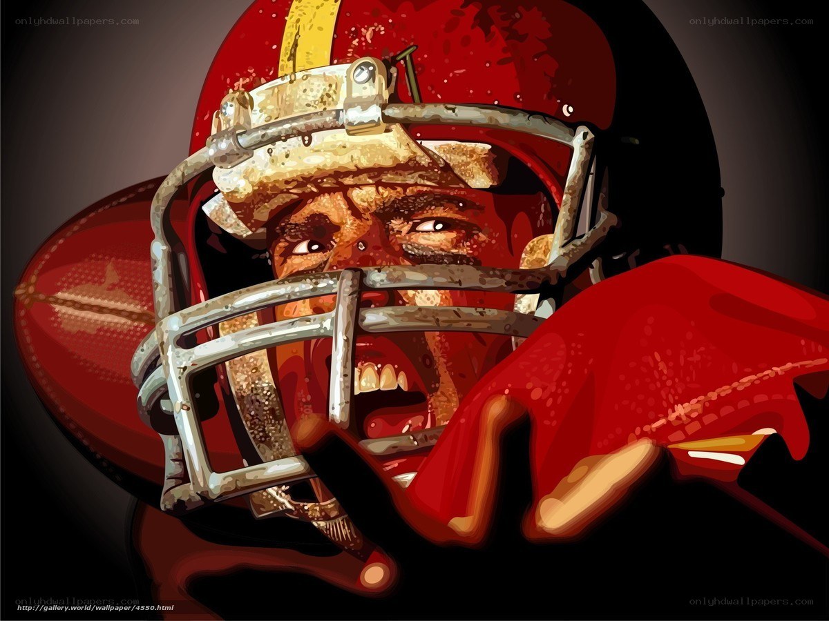 football player in helmet