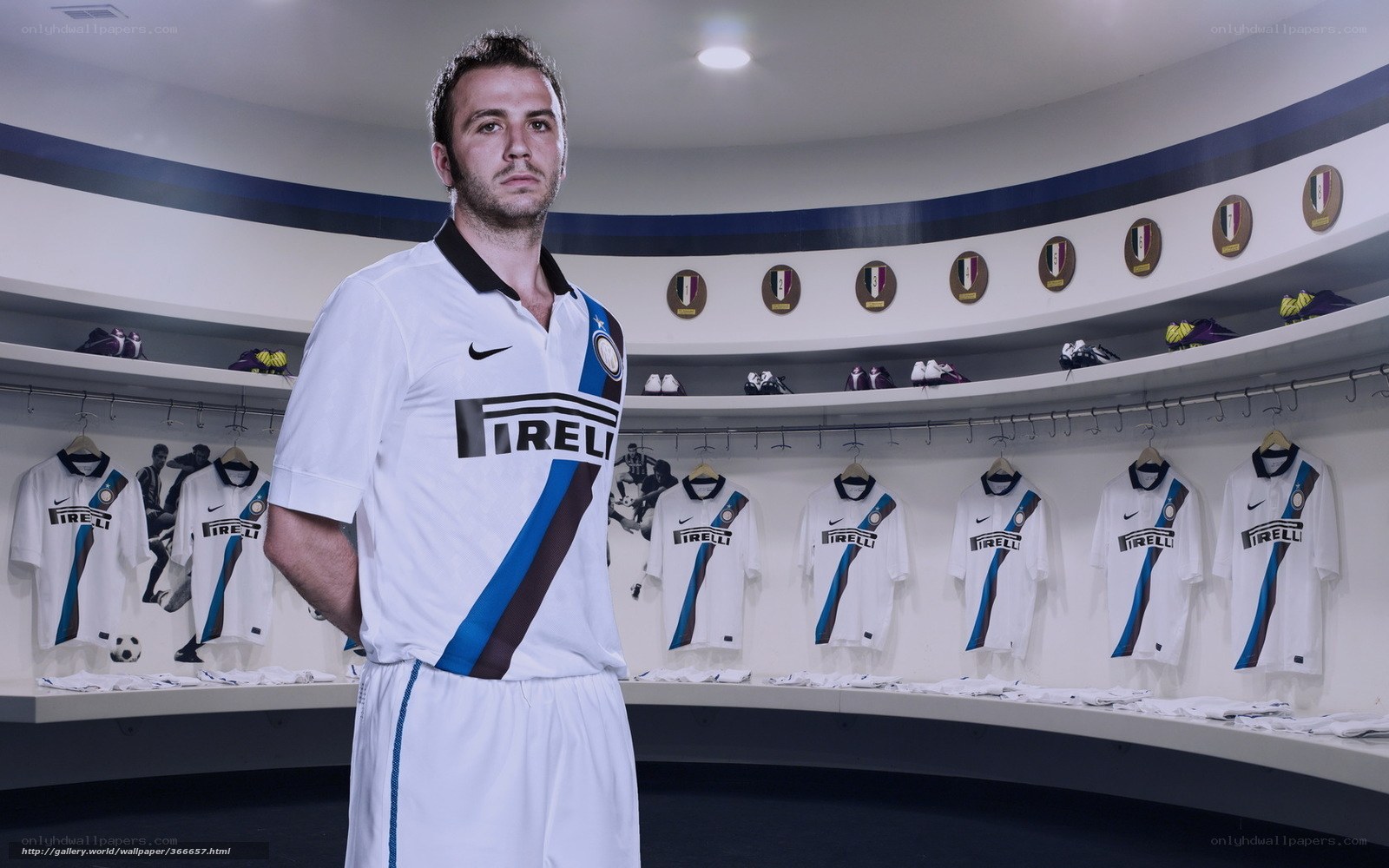football player in locker room